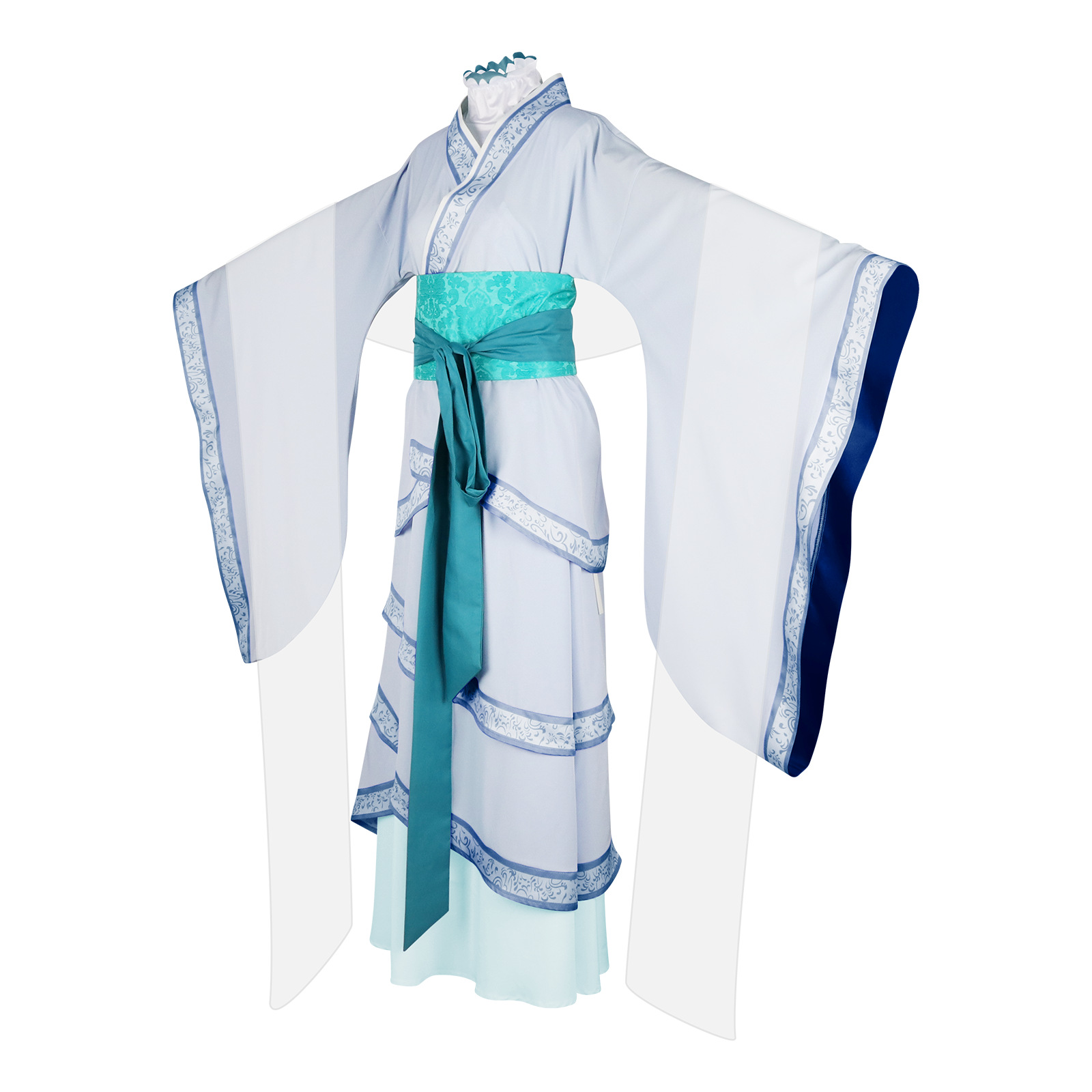 The whisper of the girl from the national Trend pharmacy cosplay in a white dress of the Ren family, a traditional costume for a female Hanfu set, and a cosplay costume Specification image