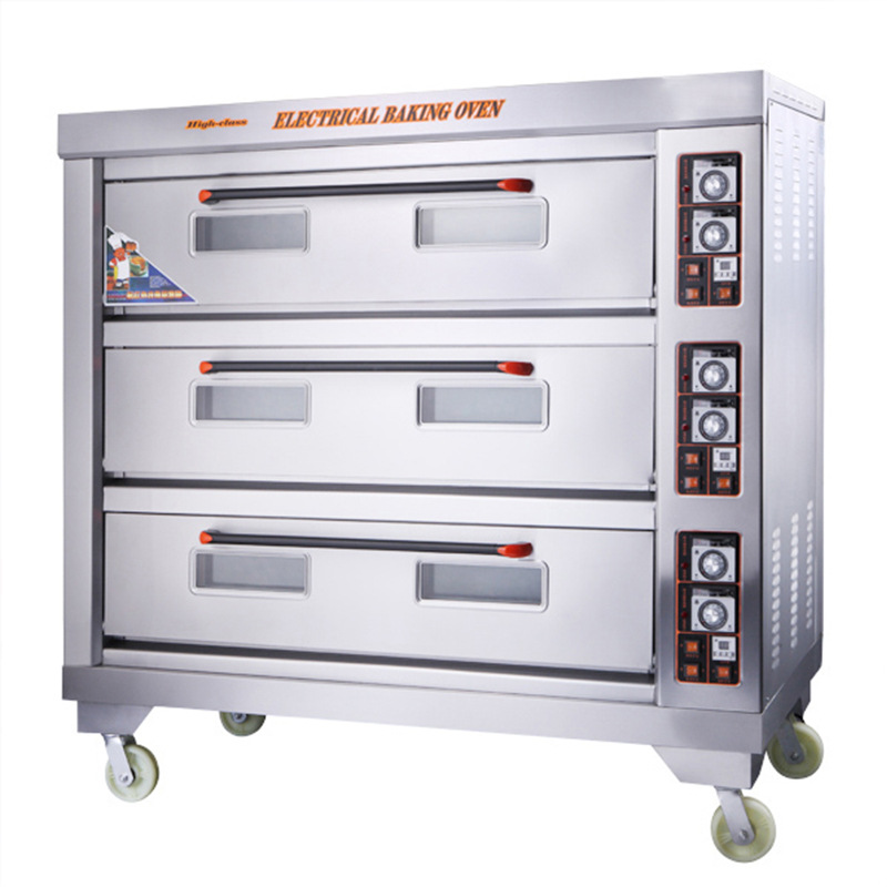 Commercial large capacity steam multi-functional oven for baking bread and mooncakes, three layers and nine plates Specification image