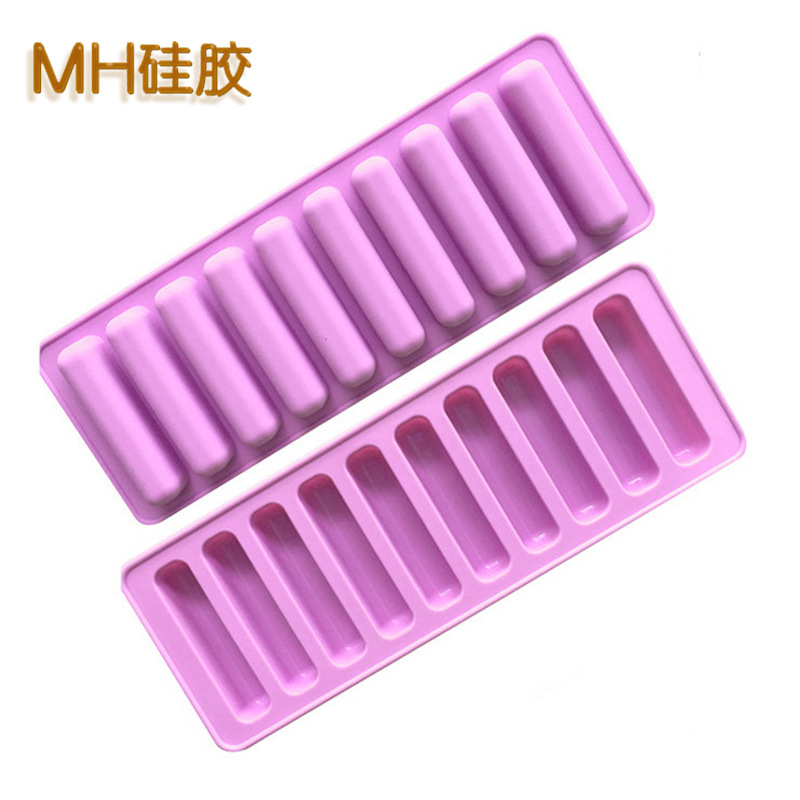Minghao Finger Cookie Mold 10 Even Cookie Silicone Mold Molar Stick Cake Mold Chocolate Mold Production Lifting Item Picture
