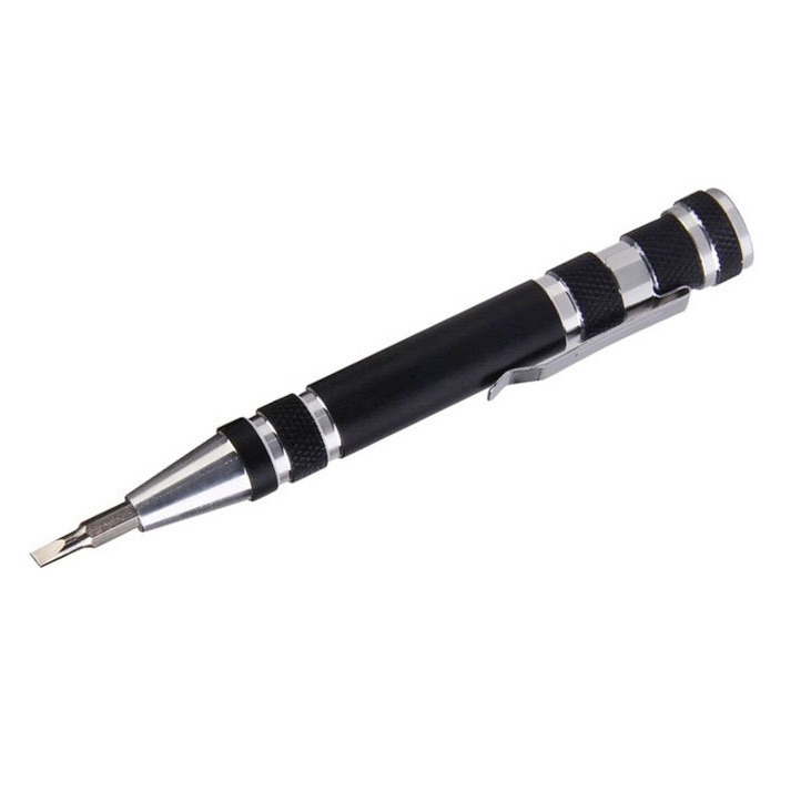 Multi-Purpose Screwdriver 8-In-1 Screwdriver Aluminum Alloy Removing Pen Tool One-Line Cross Changing Head Screwdriver Application Scenario