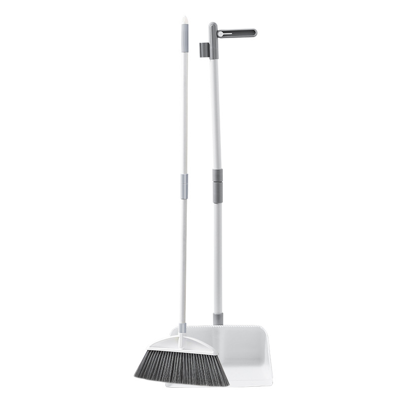 Stainless Steel Broom Set Plastic Soft Hair Broom Dustpan Combination Household Lazy Mane Whisk Brush Comb Tooth Dustpan Item Picture