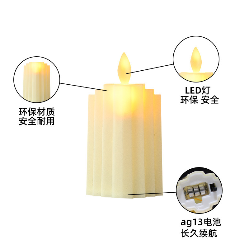 LED electronic candles, creative Roman door shooting props, wedding and festival atmosphere lights, bedroom decoration night lights Specification image