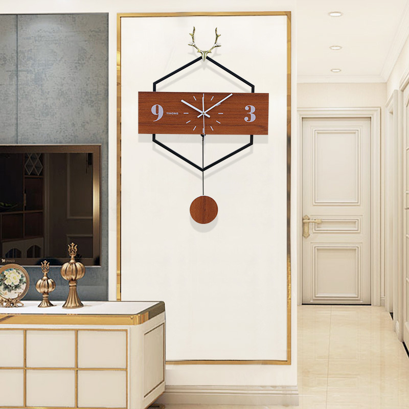 American Clock Wall Clock Living Room Modern Simple Clock Creative Home Fashion Wall Watch Atmospheric Nordic Wall Clock Specification drawing