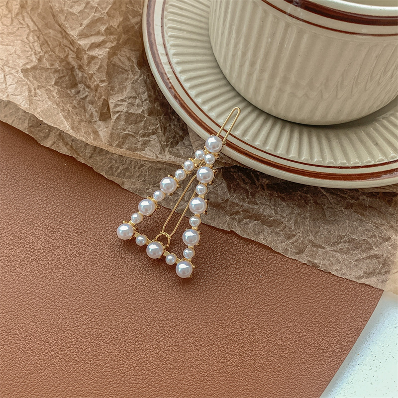 Pearl hair clips, bangs, forehead hair clippers, bb clips, popular one-line hair clips, 2022 new style clip headwear pic 31
