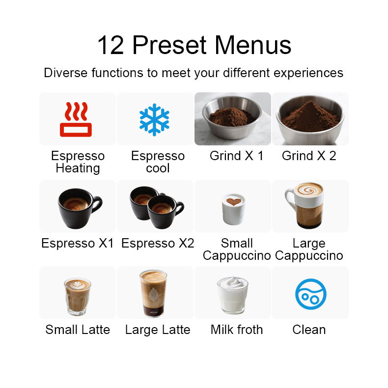 starlux意式咖啡机研磨机牛奶箱家用自动咖啡机coffee machine详情6