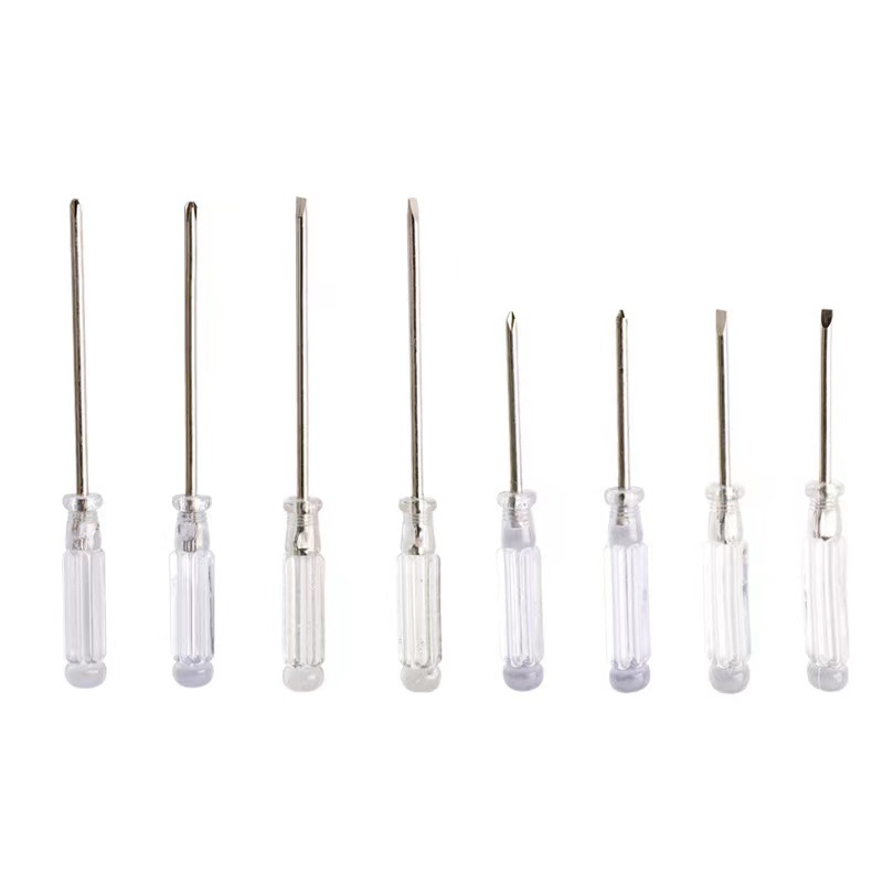 Supply Crystal Screwdriver Transparent Environmental Protection Cross Straight Screwdriver Toy Distribution Screwdriver Electrical Accessories Tool Set Item Picture