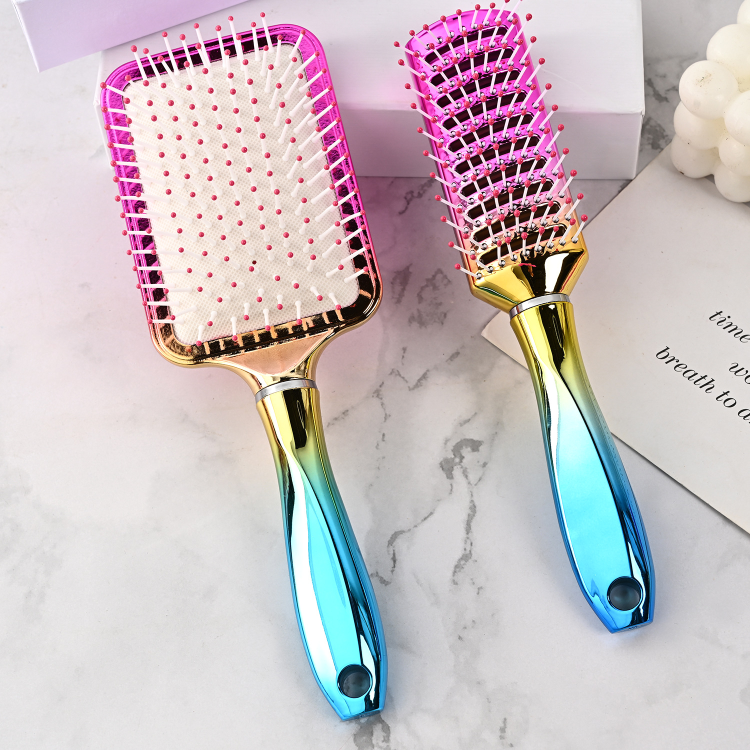 Hair Air Cushion Hair Leather Massage Comb Set Anti-Static Hair Airbag Plastic Curling Comb Gradient Change Comb Specification drawing