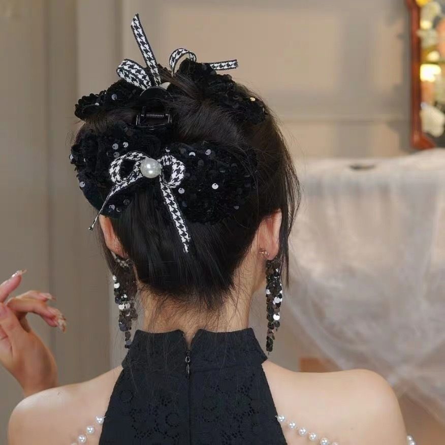 Autumn And Winter New Large Grab Clip Fashion Full Of High-Grade Sense Of Korean Version Full Of Small Fragrance Wind Handwork Escaped Princess details Picture