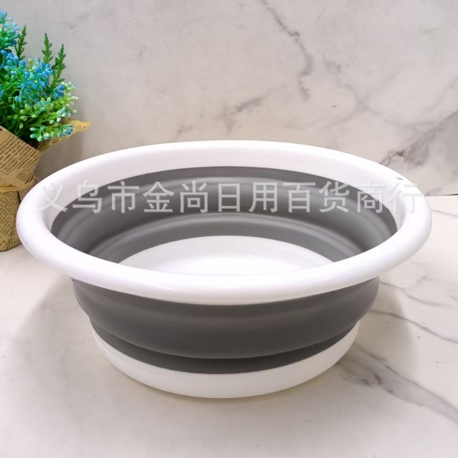 Foldable washbasin for dormitories, portable outdoor travel, silicone telescopic washbasin for students, household laundry Specification drawing