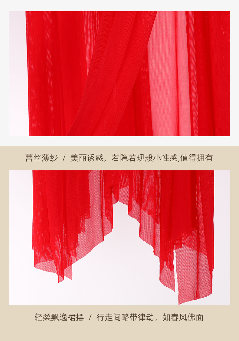 性感系腰网纱睡裙跨境情趣内衣蕾丝薄款火辣开叉纯欲情趣睡衣详情20