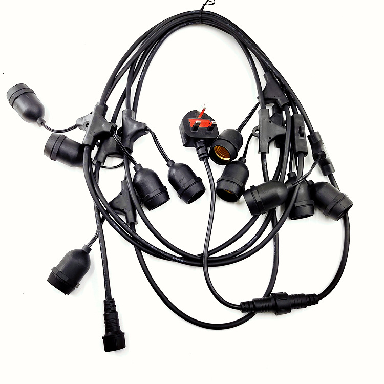 Supply RGB color light strings, E27 running light strings, outdoor engineering RGBW Bluetooth remote control dimming light strings Specification image