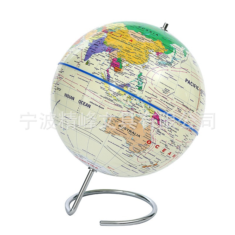 20cm English globe office and study decoration, light luxury style, iron coil craftsmanship, gift batch for students and friends Item Picture