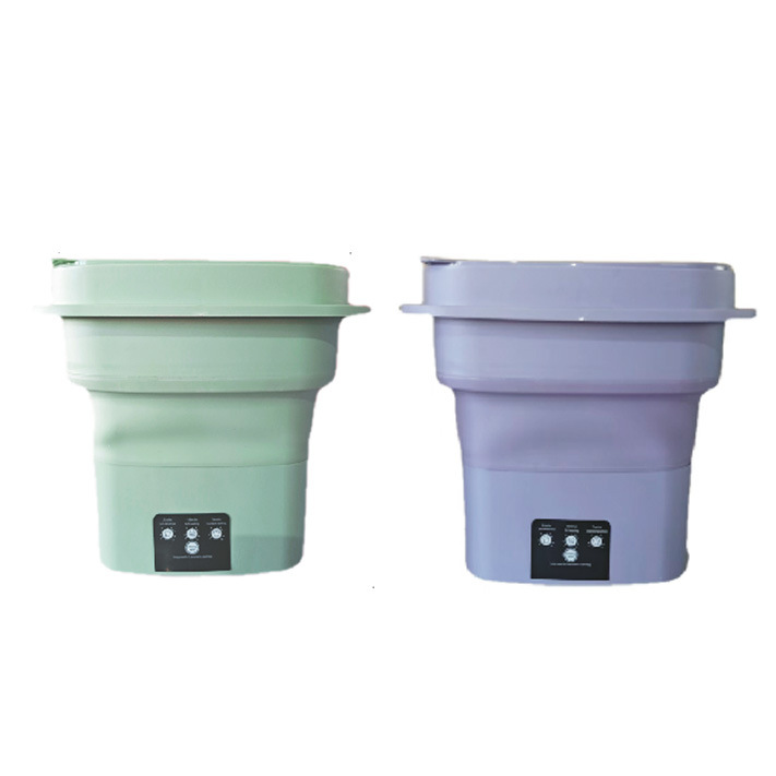 Cross-border folding washing machine, portable washing and spinning integrated underwear, automatic dormitory small sock washing wonder, dehydration Item Picture