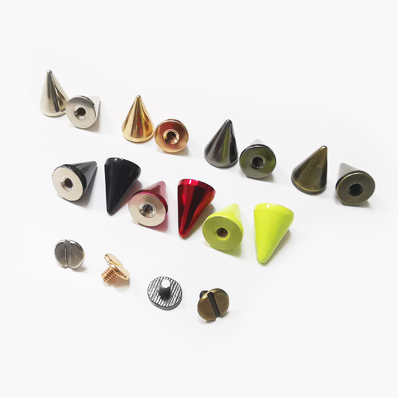 Customized processing of various styles of conical pointed rivets, trendy bag decoration hardware accessories Item Picture