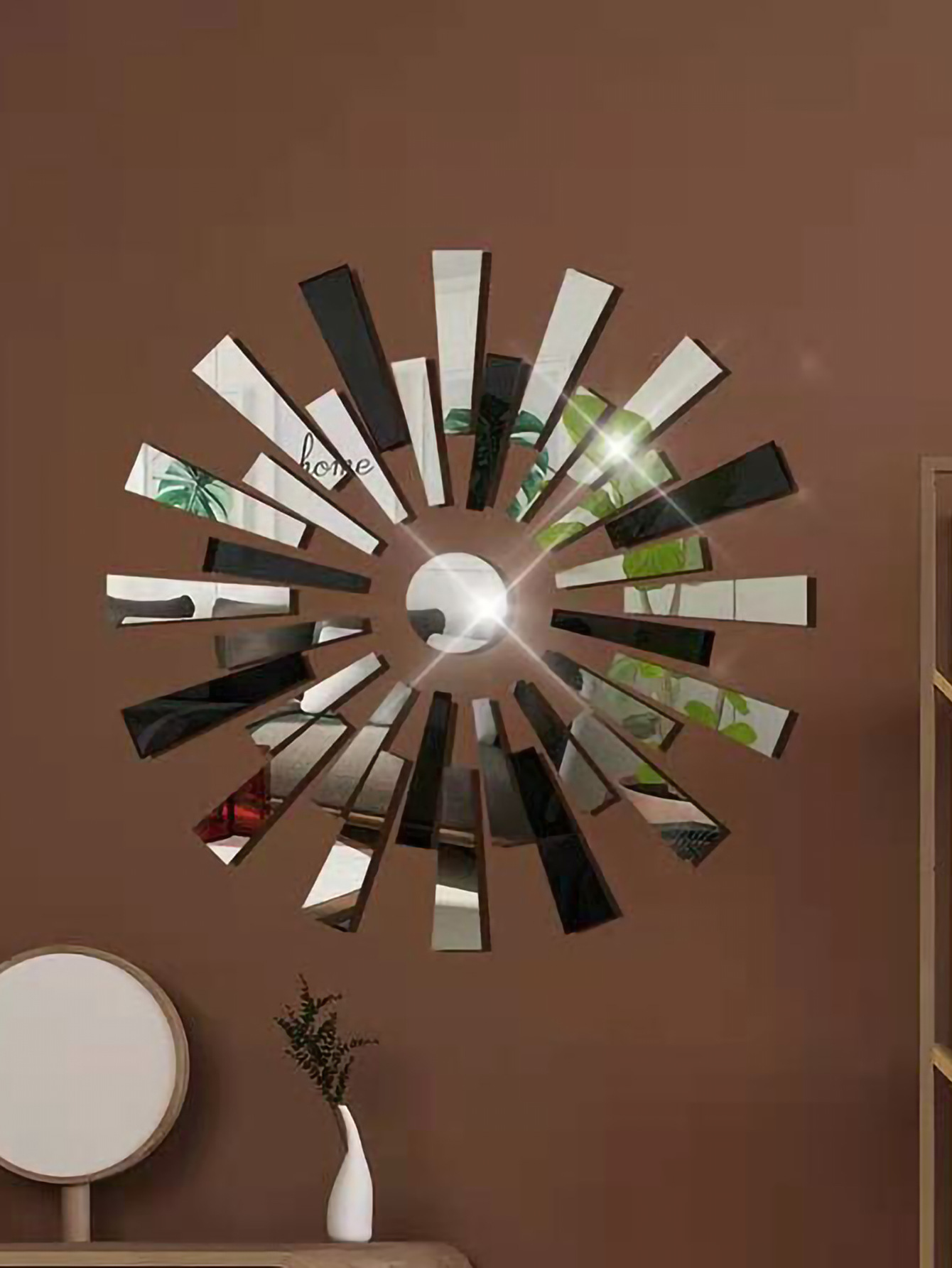 1套黑银造型镜面贴