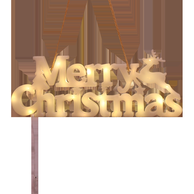 2024跨境圣诞节装饰物品圣诞花环配件Merry christmas立体字母灯详情图5