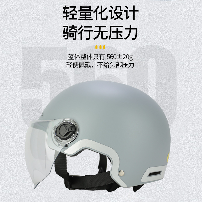 New national standard sun protection electric vehicle helmet High-density EPS buffer PP shell layer tram adult 3C helmet details Picture