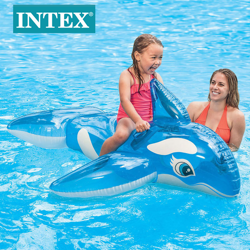 INTEX58523透明蓝鲸坐骑充气动物坐骑水上戏水玩具儿童成人冲浪详情图3