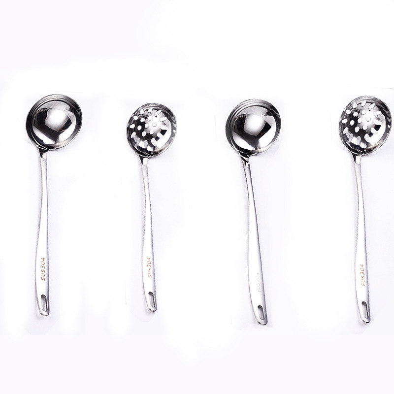 304 Stainless Steel Hot Pot Spoon Heart Type Colander Soup Shell Set Soup Spoon Hot Pot Spoon Home Hotel Oil Spoon Kitchen Utensils Item Picture