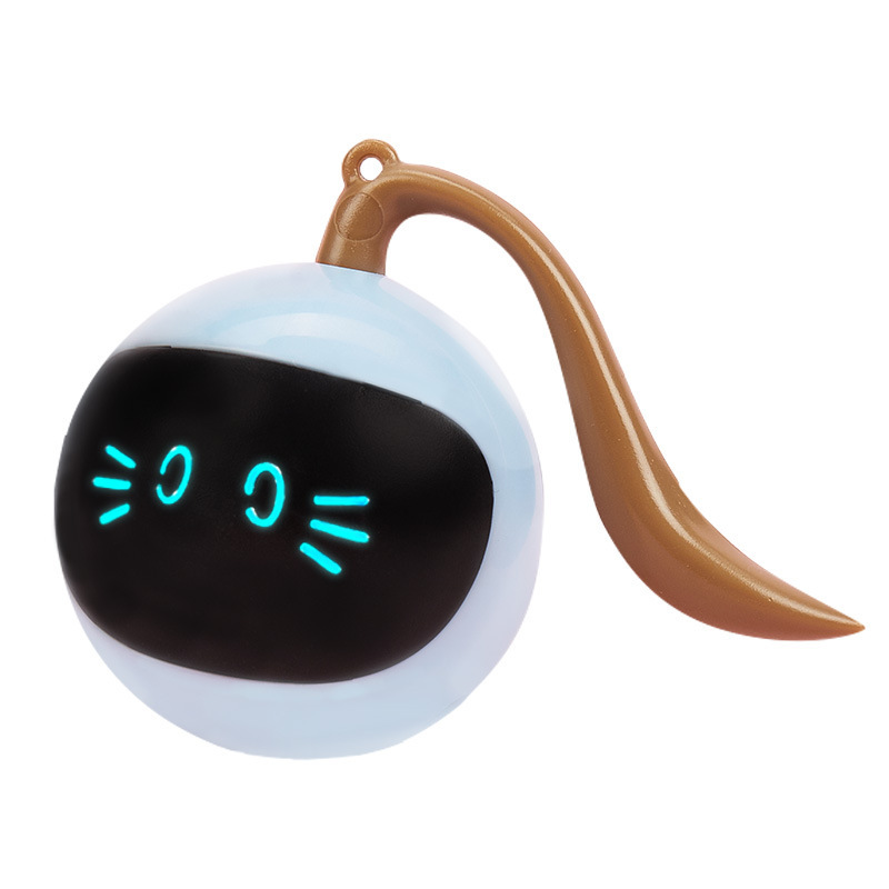 宠物玩具趣味互动式自嗨解闷猫咪玩具球电动智能带灯光自动逗猫球图