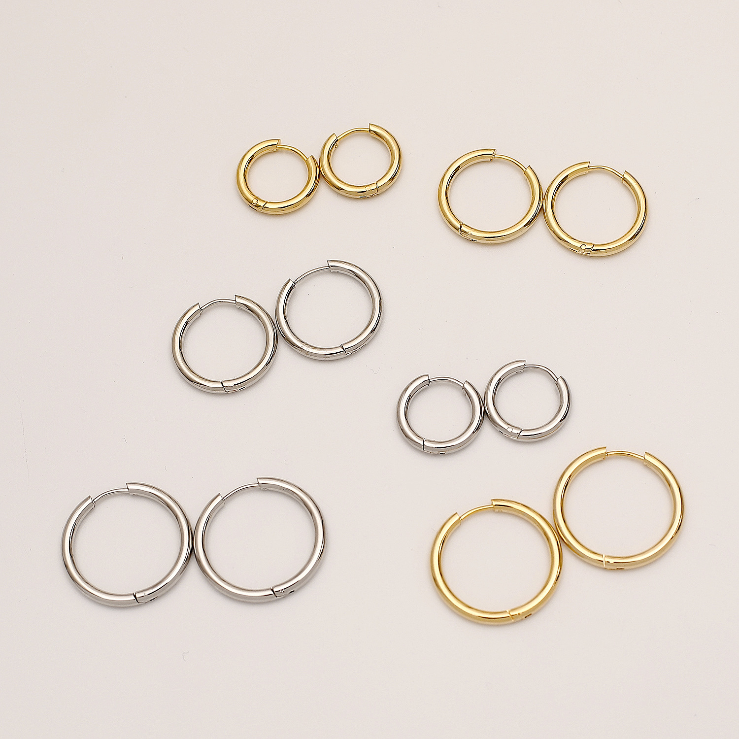 Hyacinth韩国东大门大小圆圈耳环耳圈气质个性耳钉网红简约百搭耳饰品女简约欧美跨境热销