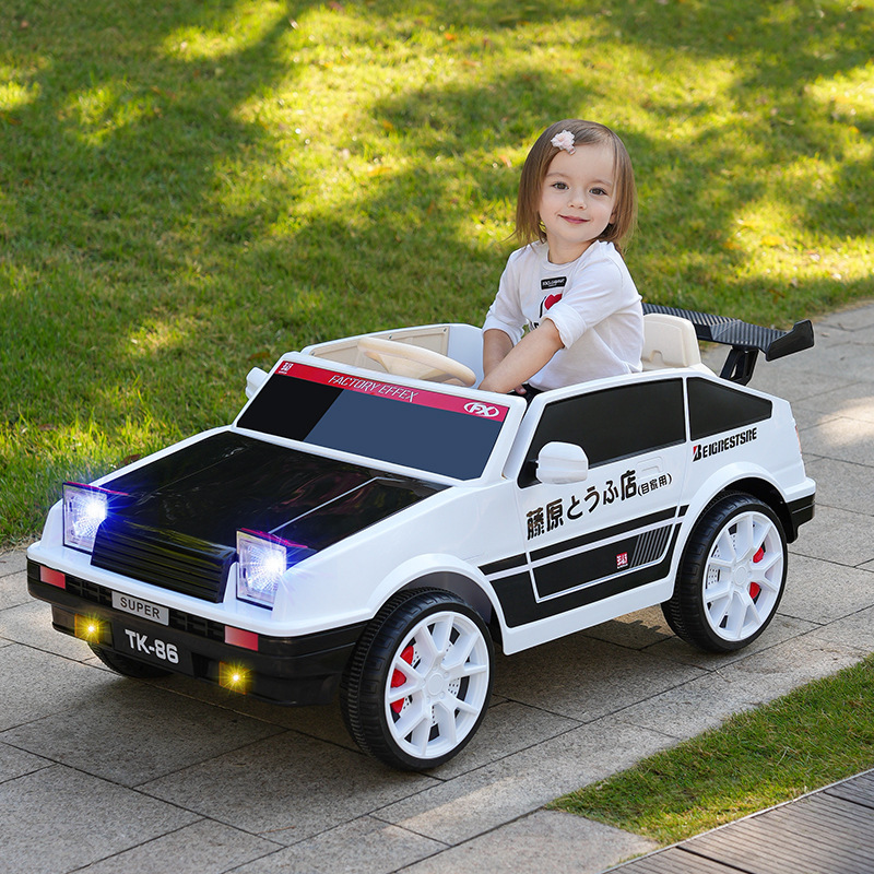 皮尔斯儿童电动车四轮车可坐人男女小孩带遥控童车生日礼宝宝电动玩具车