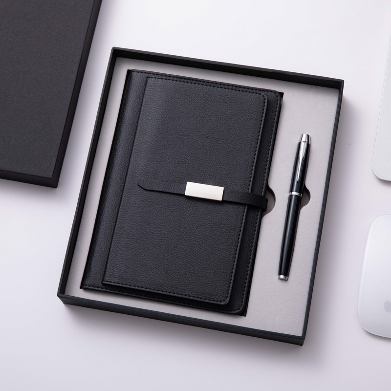 Business cultural and creative gifts, notebook sets, card cases, notepads, keychains, four-piece sets, company and bank embossed logos Specification image