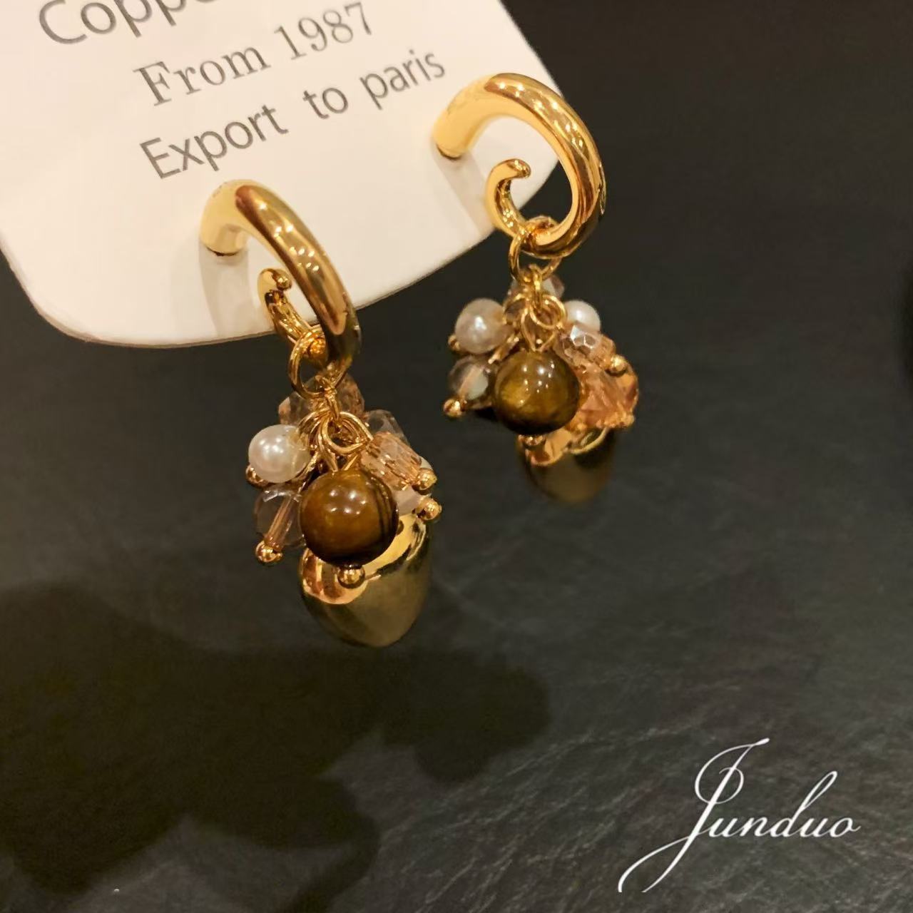 饰品/耳饰/耳环/锆石微镶毛坯耳环/锆石耳饰产品图