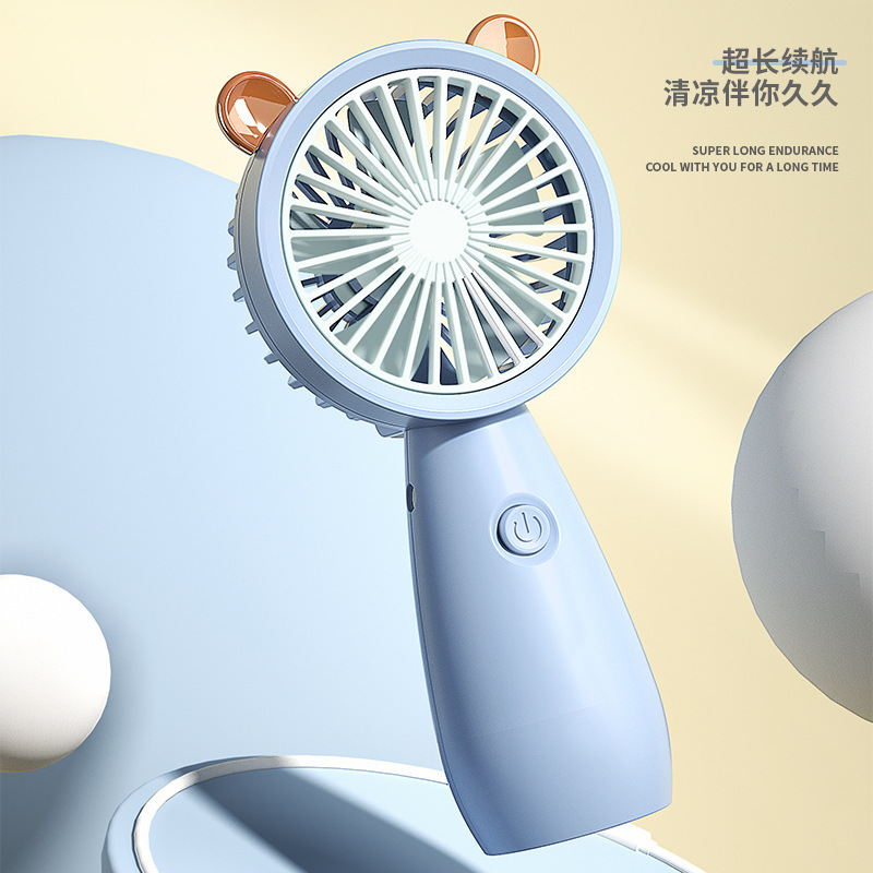 新品手机支架小风扇/充电学生桌面创意电风扇/户外手持迷你小风扇产品图