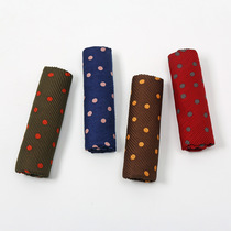Spring new pleated cotton and linen polka dot scarf wholesale splicing two-color polka dot popular shawl scarf XB332