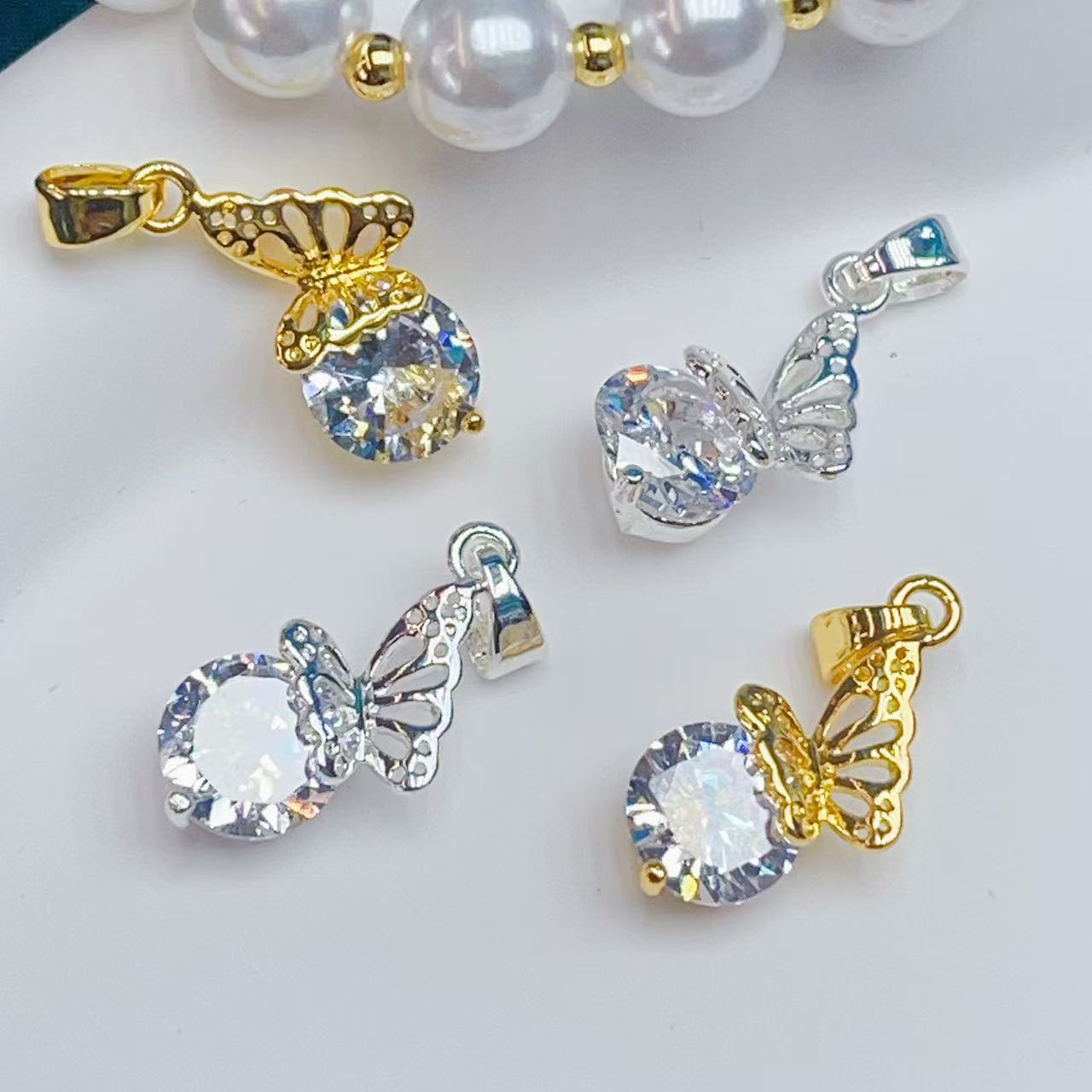 韩版时尚铜镀真金镶锆石 in冷淡风简约潮流网红项链坠子手链批发