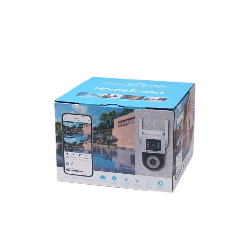 现货双目家用室内外监控摄像头360度旋转无线wifi高清球形监控器详情图5