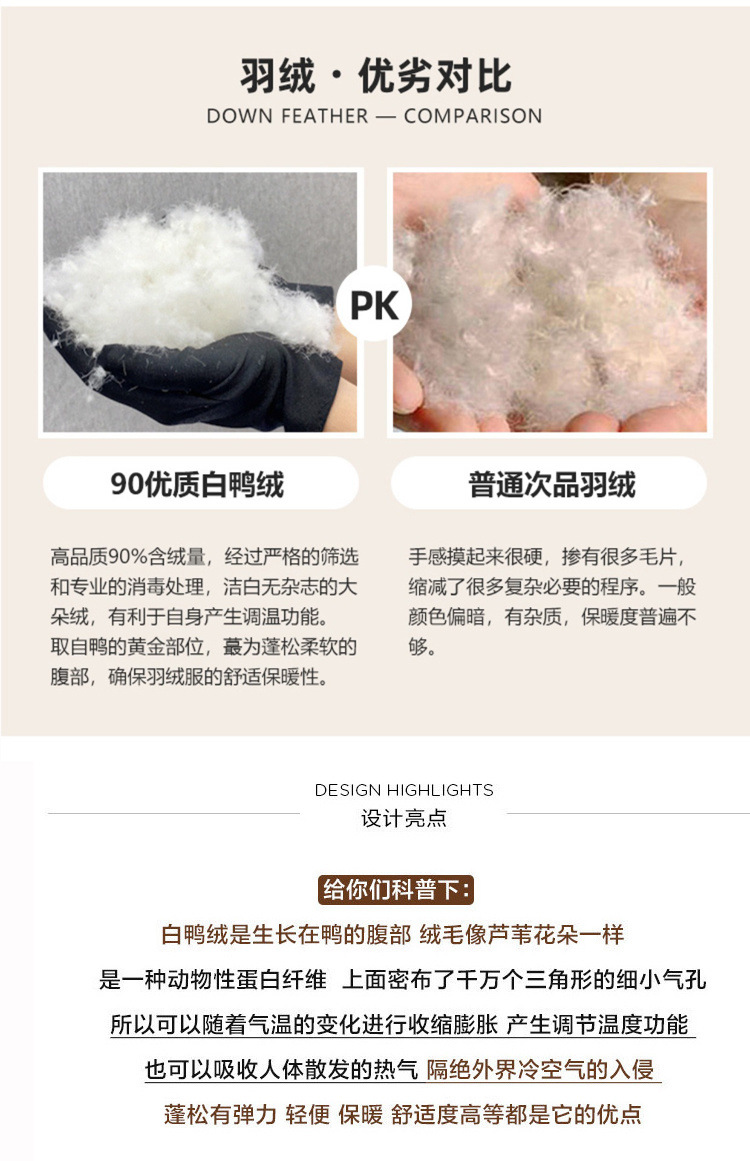 Down jacket for women 2023 new winter thickened white duck down warm coat, stylish for short students, mid-length style pic 2