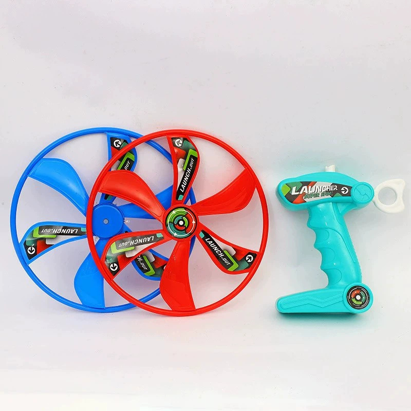 Douyin's best-selling children's bamboo dragonfly frisbee and flying saucer can be handheld, launched and catapulted, flying outdoor toys Specification image