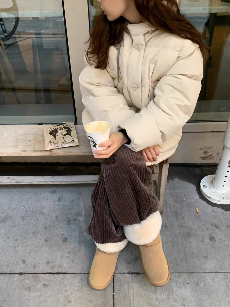 In stock 2025 winter new Dongdaemun, South Korea solid color simple casual hooded mid-length 90 duck down down jacket for women pic 45