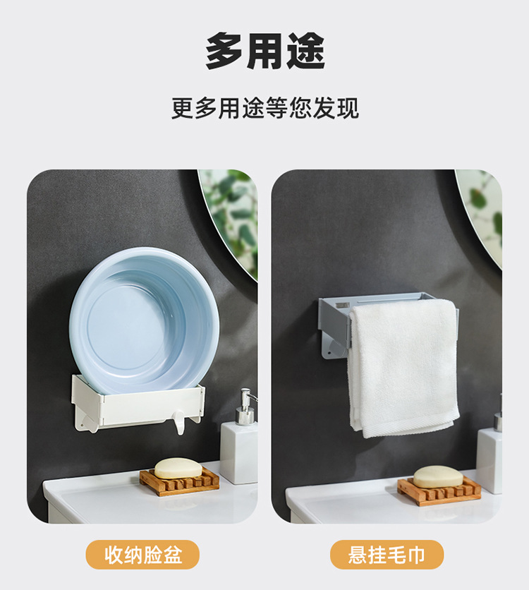 日本可折叠垃圾架家用橱柜门壁挂式塑料袋挂架厨房收纳垃圾袋支架详情12