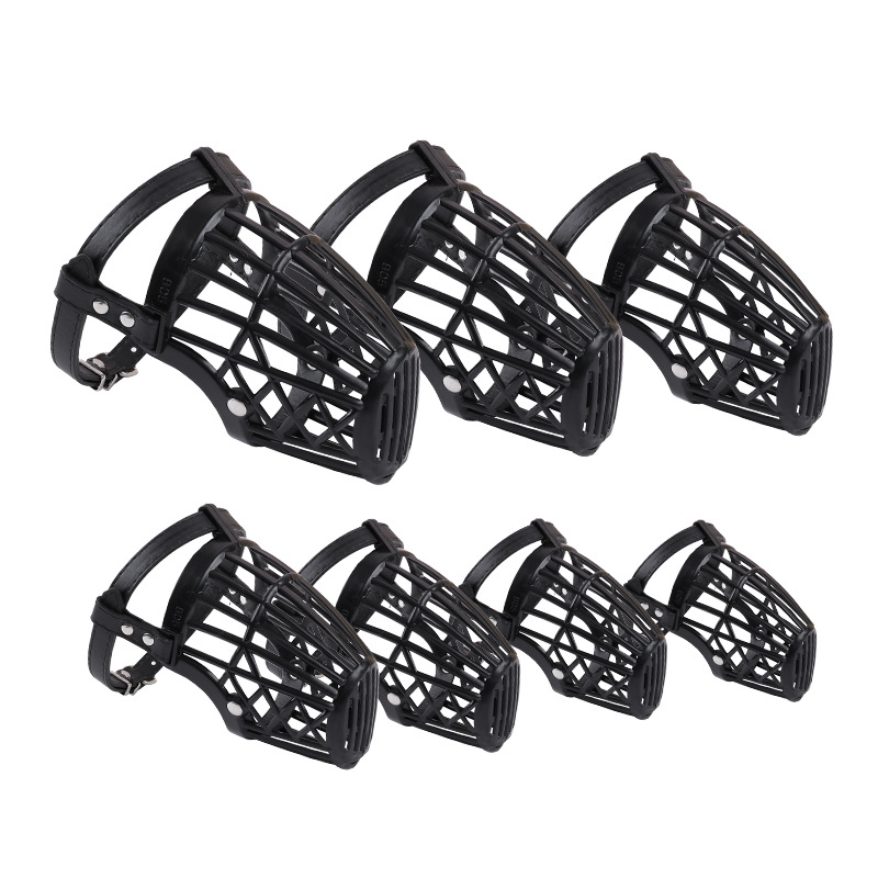 Breathable dog muzzle Soft plastic pet muzzle dog mask Golden anti-bite dog muzzle pet products Item Picture