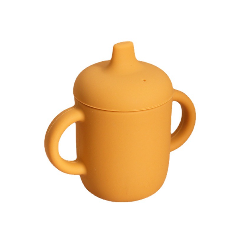 Amazon Silicone Sippy Cup Baby Water Cup High Temperature Resistant Learning Drink Cup Baby Water Suction Cup Item Picture