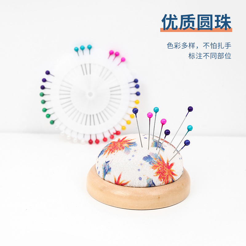 Manufacturers direct sales of color big head pearl needle tray with plastic pearl needle clothing vertical rule needle jewelry insert bead needle details Picture