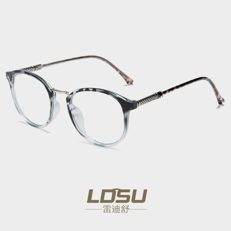 New TR90 anti-blue light frame round plain glasses frame can be matched with myopia. Wholesale in stock 81326 Application Scenario