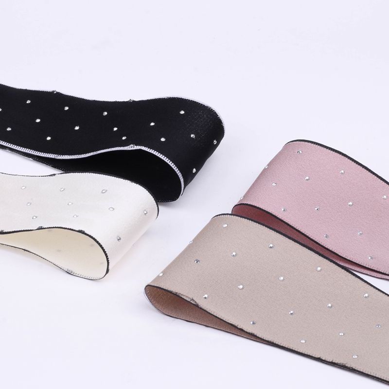One Side Imitation Ice Silk Hot Drill Webbing Diy Hair Bow Flower Gift Box Packaging Collar Dress Accessories Application Scenario