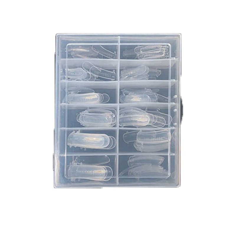 120-piece transparent crystal nail mold box set with scale crystal nail extension plates, cross-border rapid phototherapy nail extension mold Item Picture