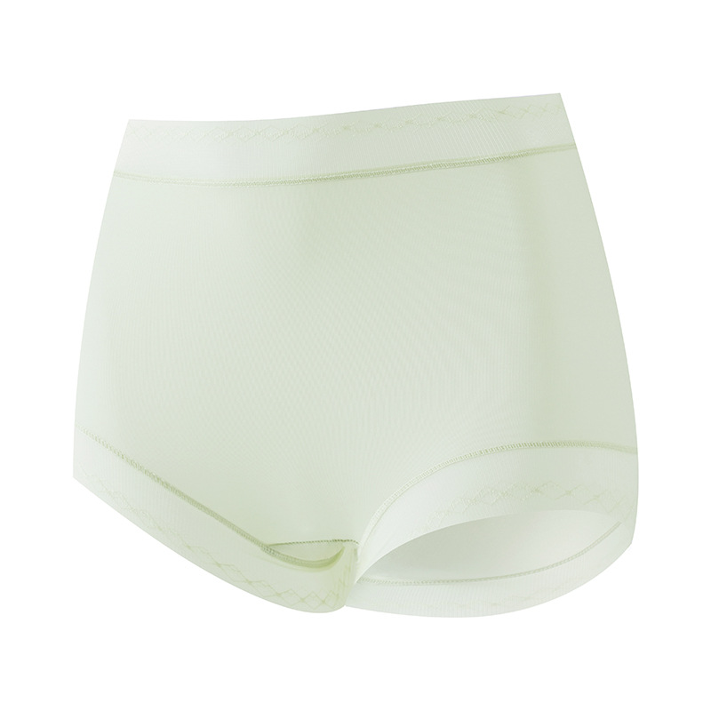 Pantalones de máscara facial de seda de hielo de cintura alta retractable de cintura alta lifting de cadera transpirable sin marcas estilo ultra fino pla mulberry seda bragas para mujeres Item Picture
