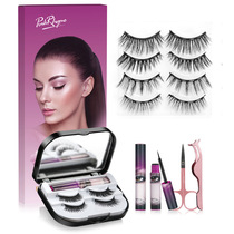New 6 pairs double tube magnetic liquid eyeliner eyelash glue free magnetic eyelash magnetic eyelash acrylic set