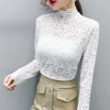 This early autumn new Korean-style stand-up collar lace long-sleeved base layer shirt is versatile for women, slimming and shaping. It can be worn as an inner layer or an outer layer as a women's top Specification image