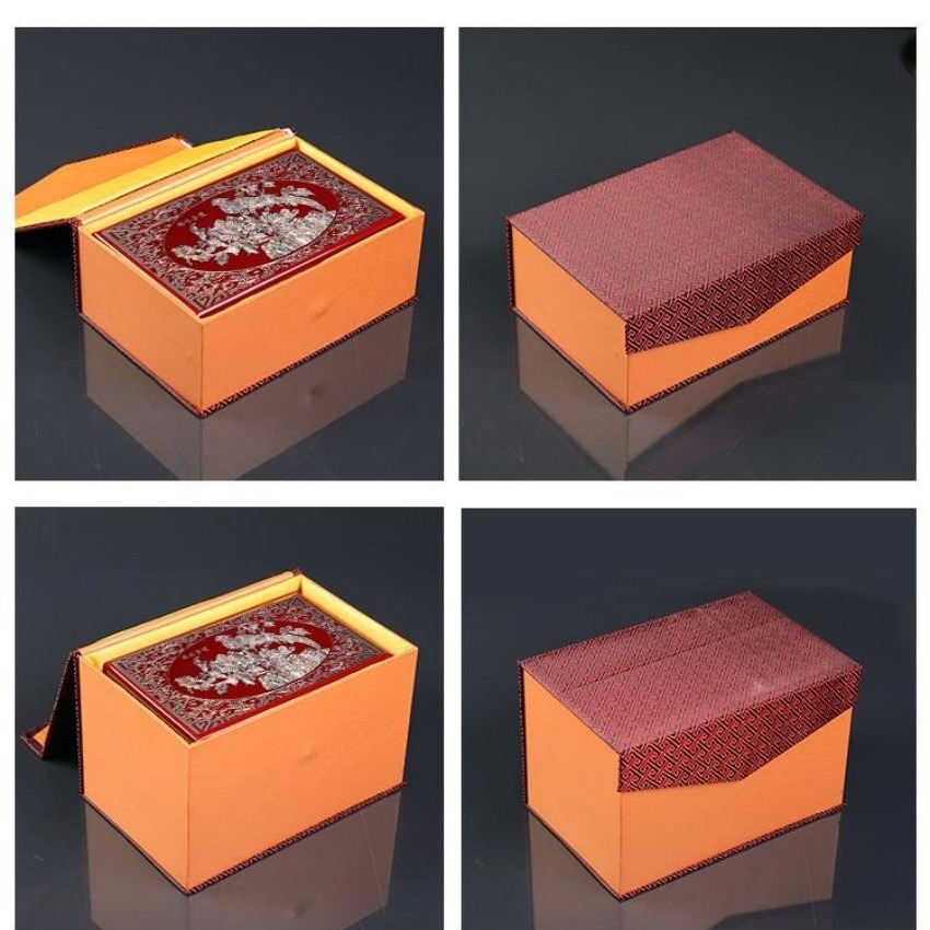 Shell And Mother-Of-Pearl Inlaid Drawer Jewelry Box, Copper Wire Filigree Chinese Lacquerware Jewelry Box, Dragon And Phoenix Auspicious Festive Gold Gift Box Application Scenario