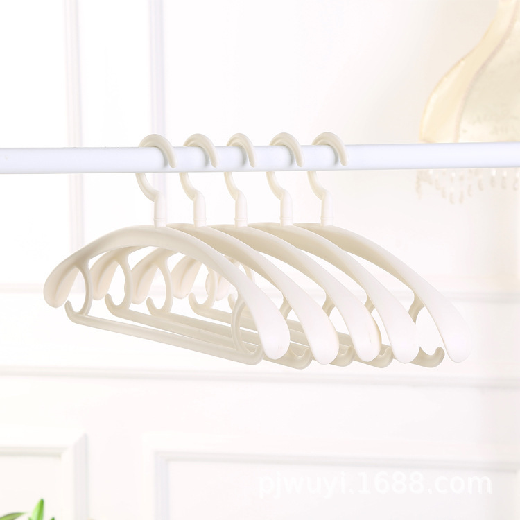 360度旋转家用塑料防滑衣挂带钩宽肩北欧色系无痕耐摔衣撑