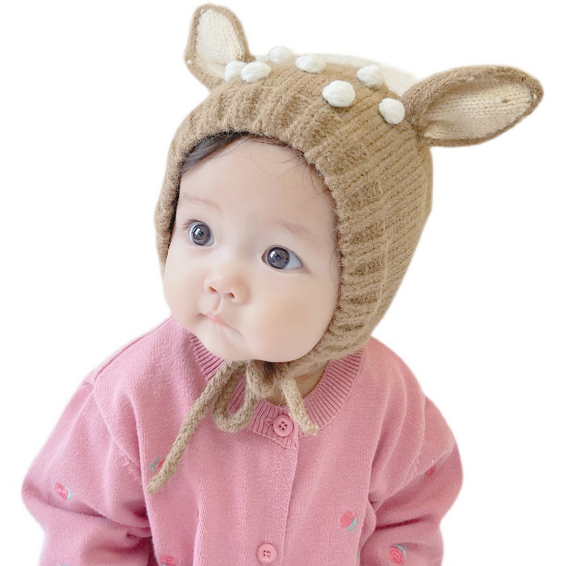 Baby Hat Autumn And Winter Pure Cotton Cute Super Cute Baby Wool Hat Boys And Girls Winter Warm Baby Ear Protective Hat Item Picture