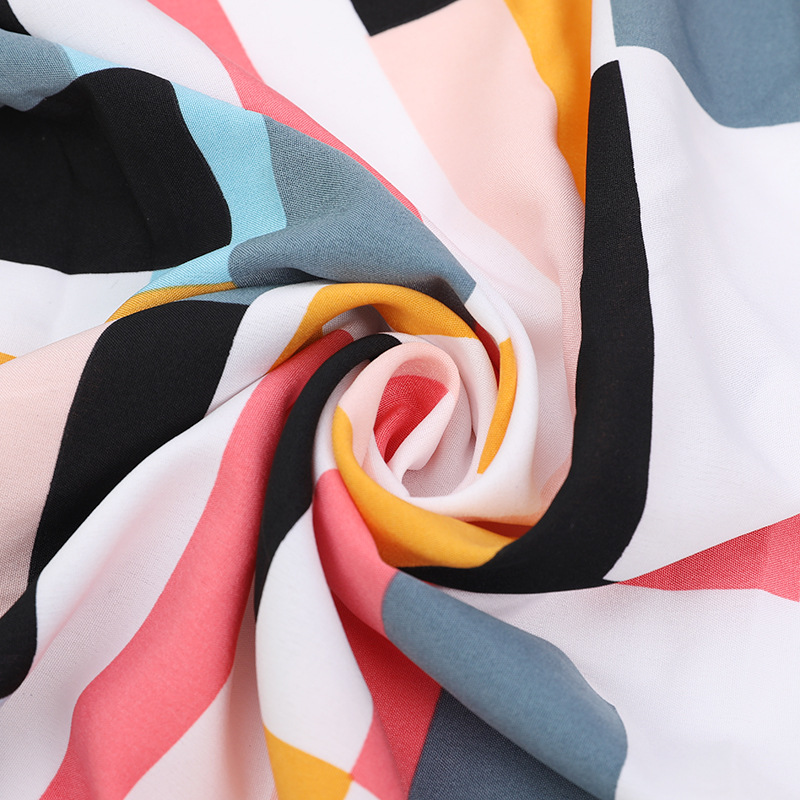 Aliexpress offers wholesale of geometric pattern plain printed fabric and vertical striped clothing fabric in stock Specification image