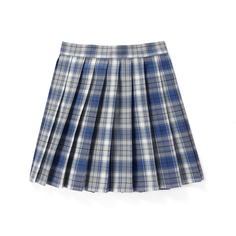 43CM skirt factory direct sales, in stock, British college checkered uniform, pleated high-waisted women's half-length skirt for choral performance Application Scenario